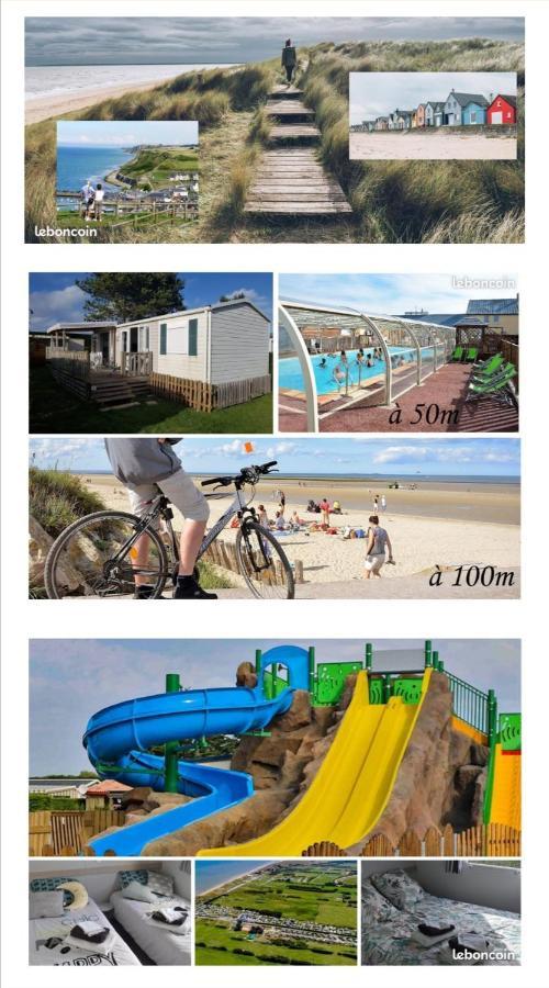 Mobile-Home 100M Plage Utah Mme Surget 圣玛丽-迪蒙 外观 照片
