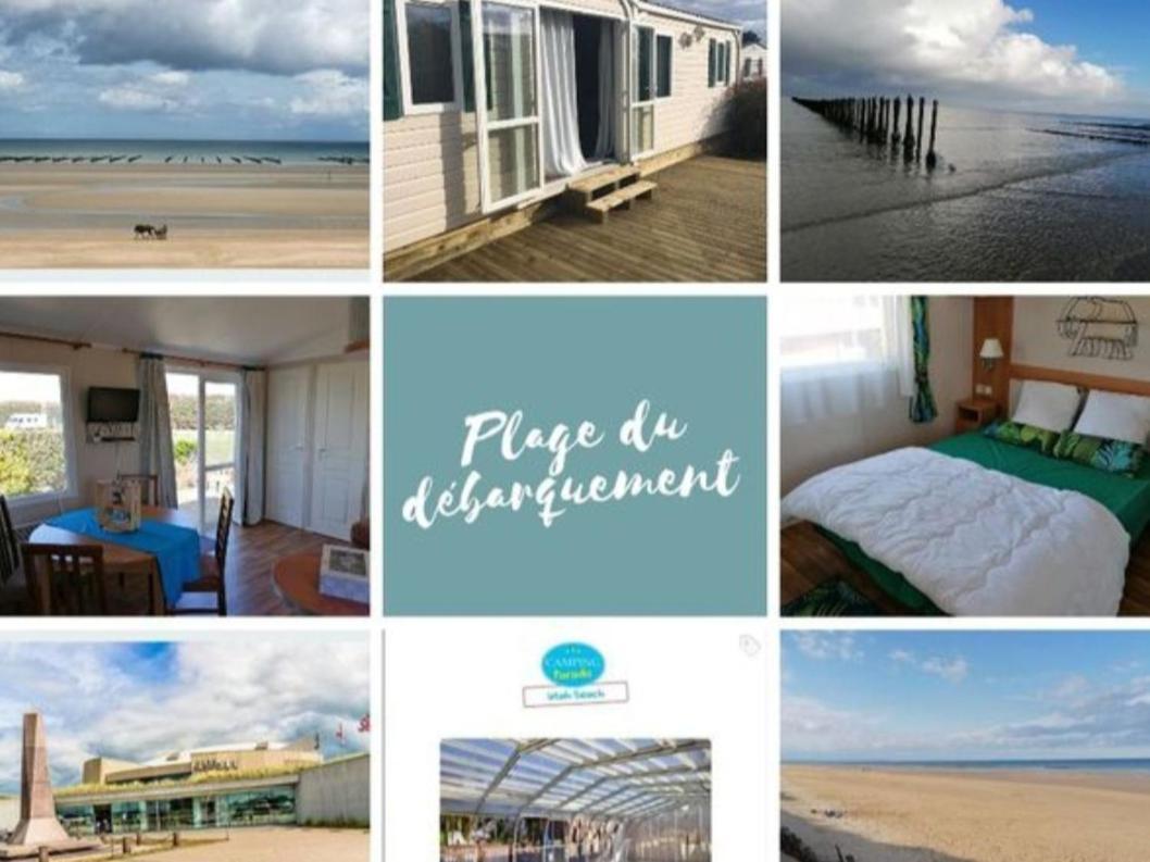 Mobile-Home 100M Plage Utah Mme Surget 圣玛丽-迪蒙 外观 照片
